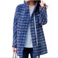 J. Crew Jackets & Coats | J.Crew Tweed City Coat | Color: Blue/White | Size: 0