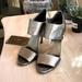 Gucci Shoes | Gucci Leather Heels/Sandals | Color: Gray/Silver | Size: 7.5