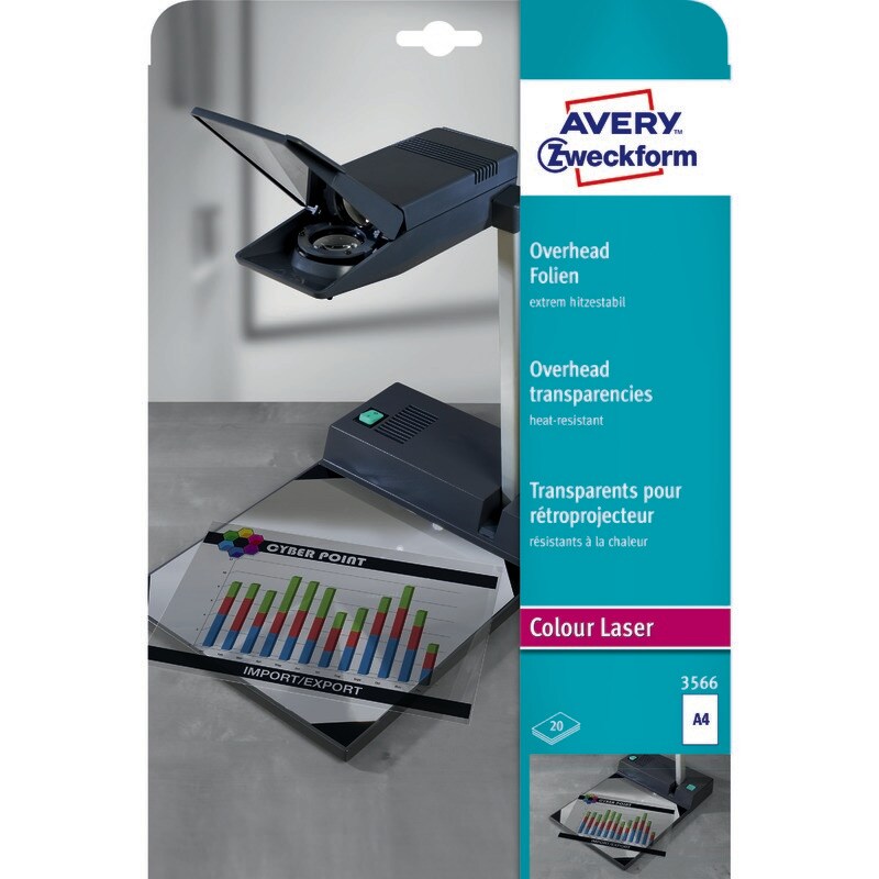 Avery Zweckform AVERY® Zweckform Overhead-Folien 3566, DIN A4, beidseitig beschichtet Image