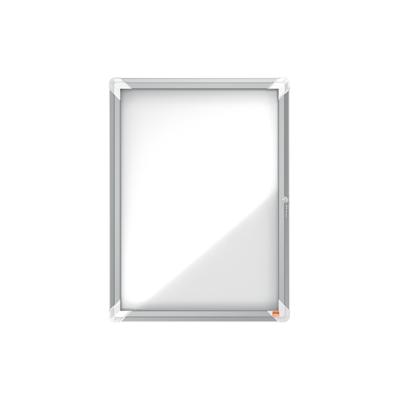 Nobo Schaukasten Premium Plus, Innenbereich, 4xA4, Magnetisch, Klapptür, Glas, weiß