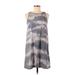 Tart Casual Dress - A-Line Crew Neck Sleeveless: Gray Color Block Dresses - Women's Size X-Small