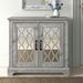 Chessani 29.3" Tall 2 Door Mirrored Accent Cabinet Wood in Gray Laurel Foundry Modern Farmhouse® | 29.3 H x 32.4 W x 15.7 D in | Wayfair