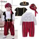 Costume de Cosplay de Capitaine Pirate pour Enfant Barboteuse pour Bébés Garçons Vêtements