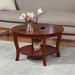 Convenience Concepts American Heritage Round Coffee Table with Shelf