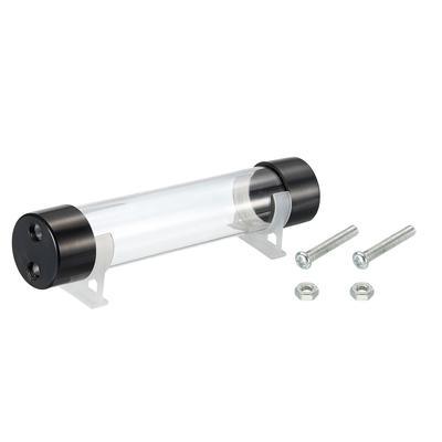 Cylindrical Water Cooling Tank G1/4" D50mm L240mm with Acrylic and POM - Clear