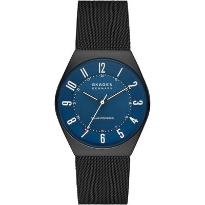 Skagen Herrenuhr Edelstahl schwarz Herren Image
