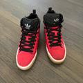 Adidas Shoes | Adidas Red Black High Top Lace Sneakers | Color: Black/Red | Size: 9.5