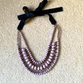 Anthropologie Jewelry | New Anthropologie Purple Lavender Bib Statement Necklace | Color: Black/Purple | Size: Os