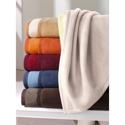 Wohndecke BIEDERLACK Gr. 1, orange (terrakotta), B:150cm L:200cm, 58% Baumwolle, 35% Polyacryl, 7% Polyester, Wohndecken Image