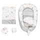 Baby nest pod 90x50 - Velvet Baby bedding sets cotton baby sleep nest washable baby pod breathable Set 5 pieces, cocoon 90x50 cm Owls And Gray Hares