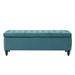 Darby Home Co Katz Storage Bench Solid + Manufactured Wood/Polyester/Wood/Upholstered in Green/Blue | 19 H x 51 W x 18 D in | Wayfair