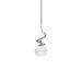 Breakwater Bay Capri 1-Light Mini Pendant w/ Hang Straight Swivel Glass in Gray/White | 15.75 H x 5.75 W x 5.75 D in | Wayfair