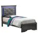 Glory Furniture Upholstered Panel Headboard Upholstered in Black | 50 H x 80 W x 44 D in | Wayfair G6502C-TB3