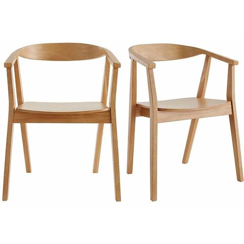 Skandinavische Stühle aus Holz (2er-Set) bahia - Natur