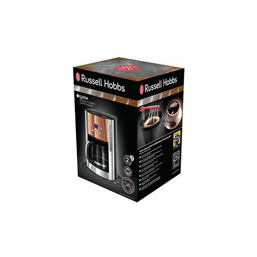 Russell Hobbs Digitale Kaffeemaschine Luna Edelstahl/Kupfer, programmierbarer Timer, bis 12 Tassen,