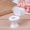Meubles de maison de course miniatures maison de beurre de toilette blanche jouets de simulation