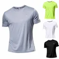 T-shirt de sport en polyester à manches courtes pour hommes T-shirt coupe sèche haut léger