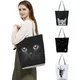 Sac à Main Réutilisable à Imprimé Chat Noir pour Femme Design Animal Grande Capacité Shopping