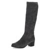 Stiefel CAPRICE, Damen, Gr. 38,5, XS-Schaft, grau (dunkelgrau), Textil, elegant, Schuhe, Blockabsatz, Schlupfstiefel mit Stretch-XS-Schaft in schmaler Form