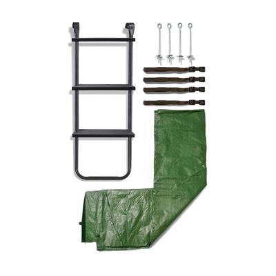 Plum 29125 Trampoline Accessory Kit w/ Ladder & Anchor Kit, Forest Green - 10.36