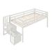 Loft Bed with Stairs, Twin Bed Kids bed Frame