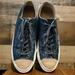 Converse Shoes | Converse Chuck Taylor All Star Leather Ox Shoes 136696c Navy Tan Toe Mens Sz 13 | Color: Blue/Tan | Size: 13