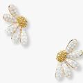 Kate Spade Jewelry | Kate Spade Dazzling Daisy Statement Stud Earrings Gold | Color: Gold/White | Size: Os