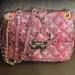 Michael Kors Bags | Excellent Pink Snake Skin Michael Kors Handbag Purse With Coa Authentic | Color: Black/Pink | Size: Os