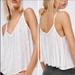 Free People Tops | Free People Bb Beaded White Tank Cami Top Xs | Color: Silver/White | Size: Xs