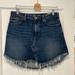 Free People Skirts | Free People High Waisted Jean Skirt Size 30 | Color: Blue | Size: 30