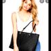 Victoria's Secret Bags | L | Black Pebbled Tote | Color: Black/Gold | Size: Os