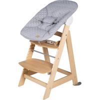 Hochstuhl ROBA Treppenhochstuhl 2-in-1 Set Style, Born Up Gr. B/H/T: 45 cm x 80 cm x 54 cm, beige (silbergrau, natur) Baby Stühle Treppenhochstuhl Stuhl Hochstuhl Hochstühle