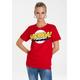 T-Shirt LOGOSHIRT "Bazinga" Gr. 4XL, rot Damen Shirts Print mit lizenziertem Frontprint