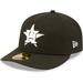 Men's New Era Houston Astros Black & White Low Profile 59FIFTY Fitted Hat