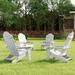 HERACLES Outdoor Plastic Folding Adirondack Chair For All Weather Set Of 4 Plastic in White | Wayfair 13HERA06*4