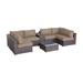 Sol 72 Outdoor™ Lazaro Wicker Fully Assembled 4 - Person Seating Group w/ Sunbrella Cushions in Brown | Wayfair B3BBE5FCF4A94865A122B17CB4DE81C2
