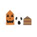 The Holiday Aisle® Halloween House Block Wood in Brown | 6 H x 3.25 W x 0.75 D in | Wayfair 2A0E877F30C54796A860205F43D5F8E5