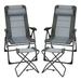 Gymax 4PCS Folding Patio Recliner Chair & Ottoman Set w/ Adjustable - See Details