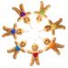 Rainbow Ginger Friends Collection Handmade Felt Ornaments, Set of 7