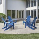 AOOLIMICS Outdoor Adirondack Single Classic Plastic Chairs-Set of 4