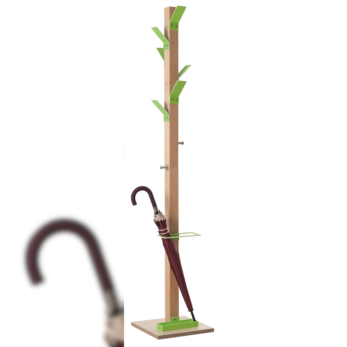 Paperflow Garderobenständer 6 Haken grün Image