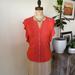 Anthropologie Tops | Gorgeous Anthropologie Maeve Blouse New With Tags | Color: Orange/Red | Size: Xs