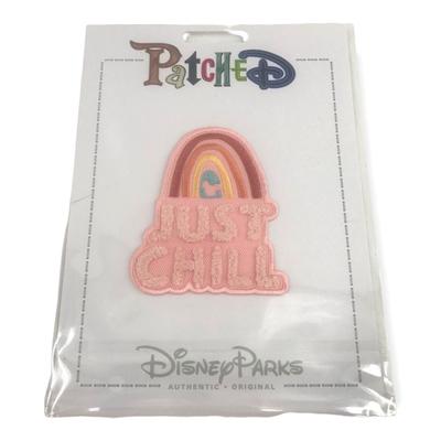 Disney Accessories | Disney Patched Hidden Mickey Rainbow Pink Just Chill Adhesive Clothing Patch New | Color: Pink | Size: Os