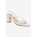 Extra Wide Width Women's Zariah Sandal by Bella Vita in White Leather (Size 9 WW)