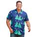 Men's Big & Tall KS Island Printed Rayon Short-Sleeve Shirt by KS Island in Trees (Size 3XL)