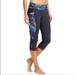 Athleta Pants & Jumpsuits | Athleta Spliced Fire Be Free Knicker Capri Navy Blue/Black Cropped Leggings P341 | Color: Black/Blue | Size: S