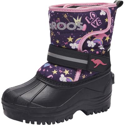 Winterstiefel KANGAROOS "K-Shell II", Damen, Gr. 29, blau (navy, schwarz, princes), Synthetik, Textil, sportlich, Schuhe, Snowboots, Winterboots, Winterschuhe, mit Klettverschluss