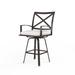 Sol 72 Outdoor™ Mulcahey Swivel Patio Counter Stool w/ Cushion in Brown | 42 H x 23 W x 25 D in | Wayfair 18DB5C8630BF410FBC2F1DFDD30C4EA8