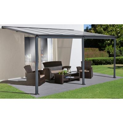 Terrassendach KONIFERA, grau (anthrazit), B:434cm T:300cm, Aluminium, Polycarbonat (PC), Terrassenüberdachungen, in verschiedenen Größen, Topseller Image