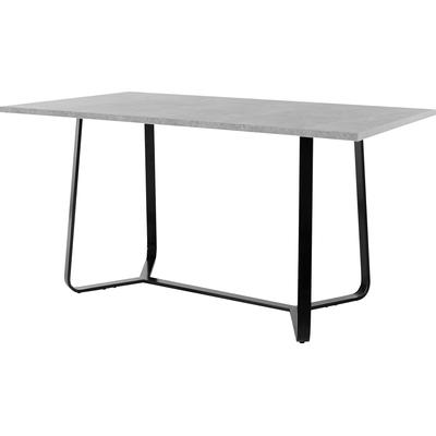 Esstisch BYLIVING "Talea", grau (betonoptik, schwarz), B:140cm H:76cm T:90cm, Tische, Esstisch Rechteckiger Esstisch, Br